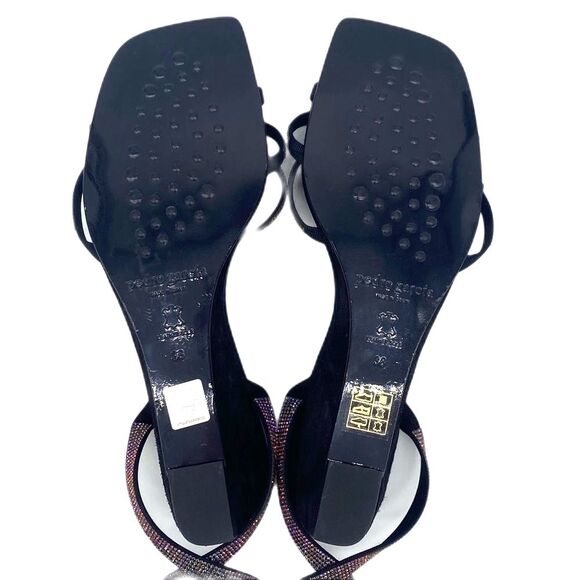 Pedro Garcia Inna Crystal Wedge Sandal in Black Swarovski Crystals Size 6 - Picture 14 of 15